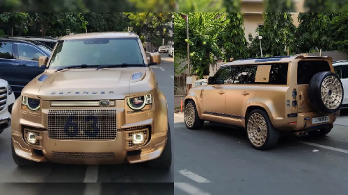  “Gold on Wheels: Harsh Kotak Turns Land Rover Defender Into a Luxury Statement”