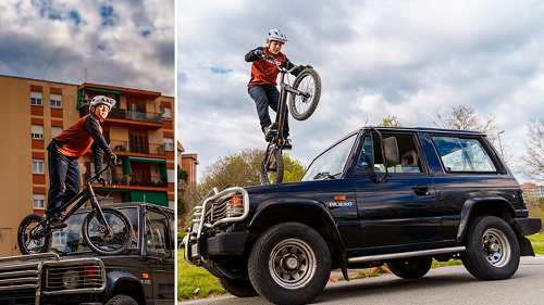  12-Year-Old Spanish Trials Prodigy Jumps 10 Car Roofs on a Wheelie for Guinness World Record