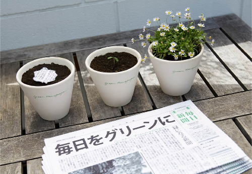  Japan Introduces Plantable Newspapers That Grow Into Flowers After Reading