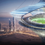 Saudi Arabia Unveils the World’s First “Sky Stadium” — Floating 350 Metres Above the Desert