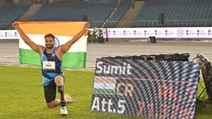 “Sumit Antil Defends World Title with Record 71.37m Javelin Throw”