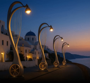 Greece Installs Wind Harps That Create Music While Powering Streetlights