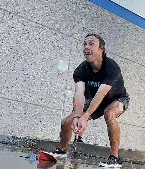 Record-Breaker David Rush Hits 125 Water Balloons in Three Minutes