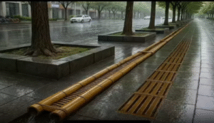 China Introduces Bamboo “Drainage Vein” Walkways, Transforming Rainwater Management the Natural Way