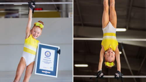 Eight-Year-Old Gymnast “Kynlee the Great” Sets Stunning New World Record