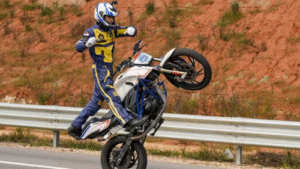 Indian Army Soldier Sumit Tomar Sets Guinness World Record for Longest No-Hands Motorcycle Wheelie