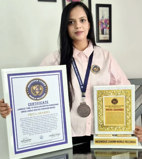  Jamshedpur’s Priya Sharma Sets World Record in Upavistha Konasana