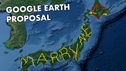  Japanese Man Sets World Record with Epic 7163 km Marry Me GPS Proposal