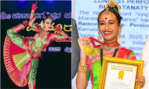  Mangaluru’s Remona Pereira Sets World Record with 170-Hour Nonstop Bharatanatyam Performance