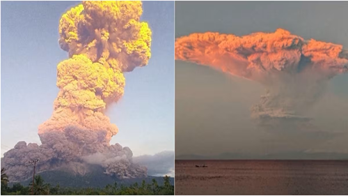  Mount Lewotobi Laki-Laki Erupts, Ash Column Soars Over 11 km