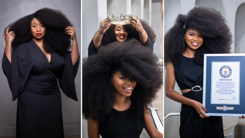  New York Woman Claims Guinness World Record for Largest Afro