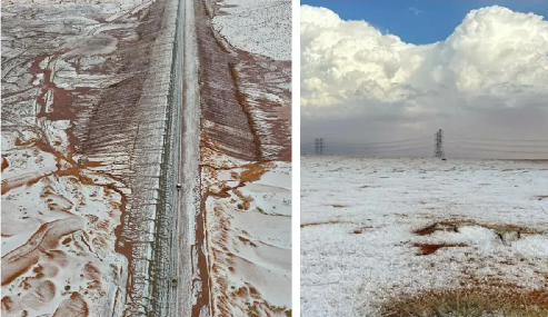  Historic First: Saudi Arabian Desert Blanketed by Snowfall