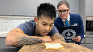 “Six Pack Chef” Wallace Wong Creates World’s Thinnest Sandwich