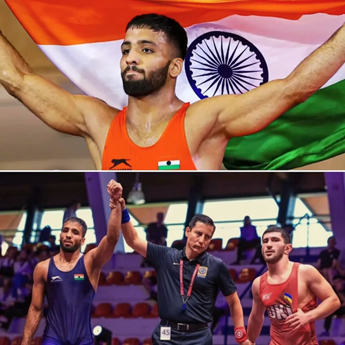  Sujeet Kalkal Crowned U-  23 Wrestling World Champion