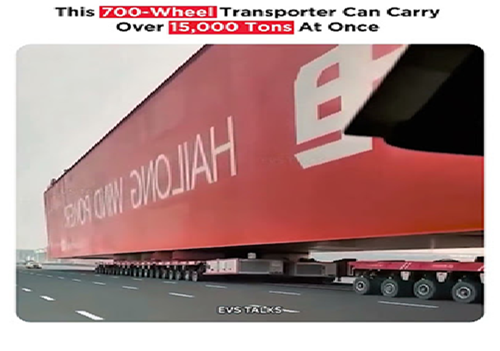  The 700-Wheeled Self-Driving Transporter That Can Carry 15,000 Tons