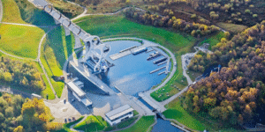 The Falkirk Wheel World’s Only Rotating Boat Lift Transforms Scotland’s Canals