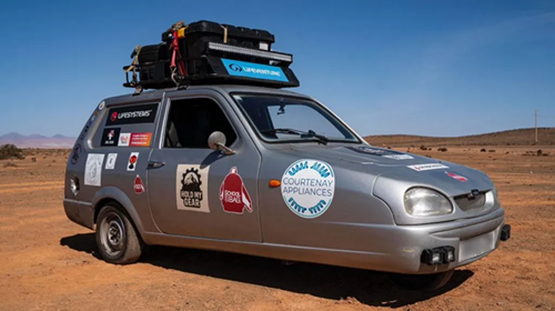  Three-Wheeled Car Makes History with Africa Record Attempt
