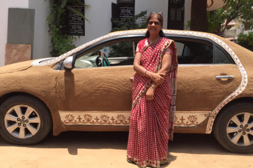  Ahmedabad Woman Covers Her Car in Cow Dung to Beat 45°C Heat, Sparks Viral Debate on Tradition vs. Science