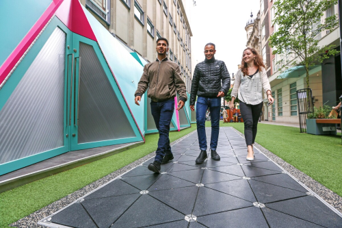  Kinetic Sidewalks Turn Footsteps into Energy on London’s Bird Street