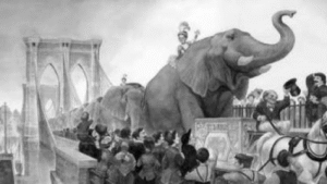 P.T. Barnum’s Elephants Prove the Brooklyn Bridge’s Strength in 1884 Stunt