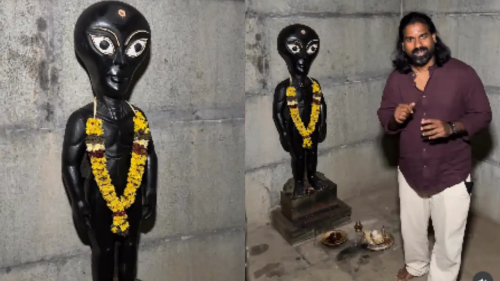  Viral ‘Alien Deity’ Idol in Tamil Nadu’s Underground Temple Sparks Online Buzz