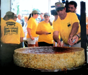 Largest crab cake-world record set by Handy International and Dover Downs
