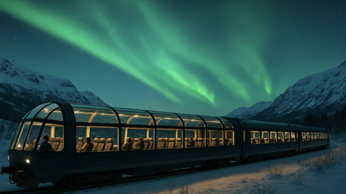  World’s First Panoramic Night Train to Chase the Northern Lights
