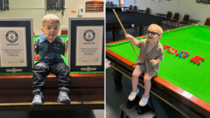 Little Jude Breaks Two World Records Playing Pool with His Dad