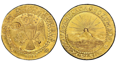  Most expensive coin sold at auction world record set by The 1787 New York-Style Brasher Doubloon