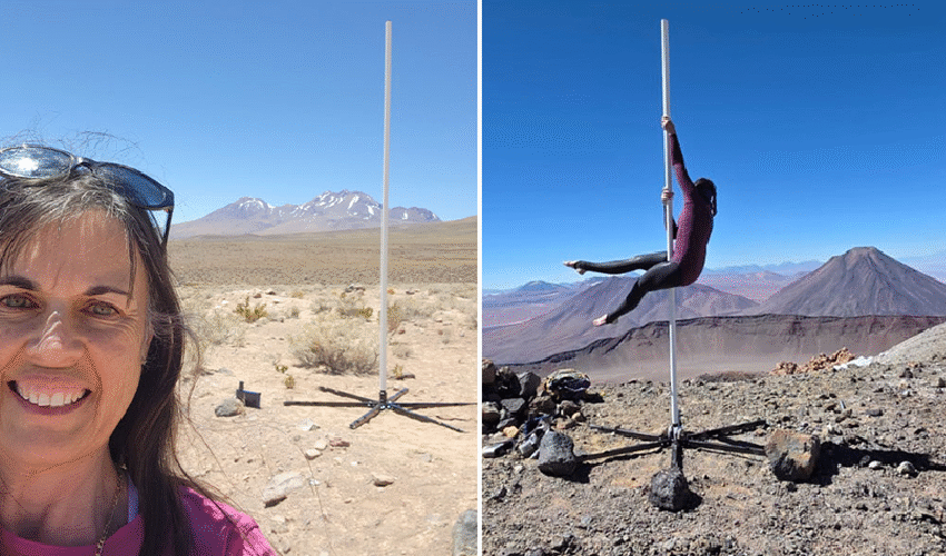 Pole Dancing Champion Performs on Chilean Volcano in Record-Breaking Feat