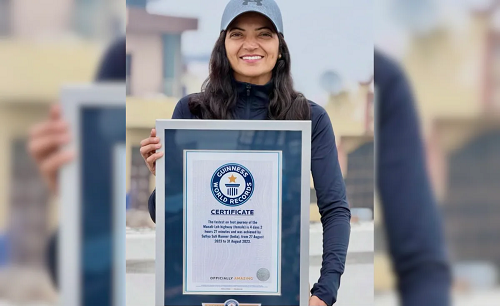  “Sufiya Sufi Enters Guinness World Records as Fastest Woman to Run Manali–Leh Ultra Route”
