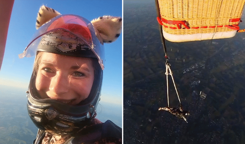  Trapeze Artist Performs at 10,000 Feet, Sets Record for Highest Aerial Act