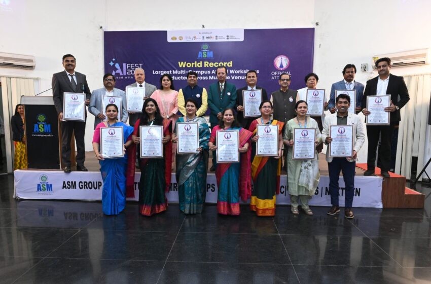  ASM Group of Institutes Sets World Record for Largest Multi-Campus AI Skill Workshops Conducted Across Multiple Venues