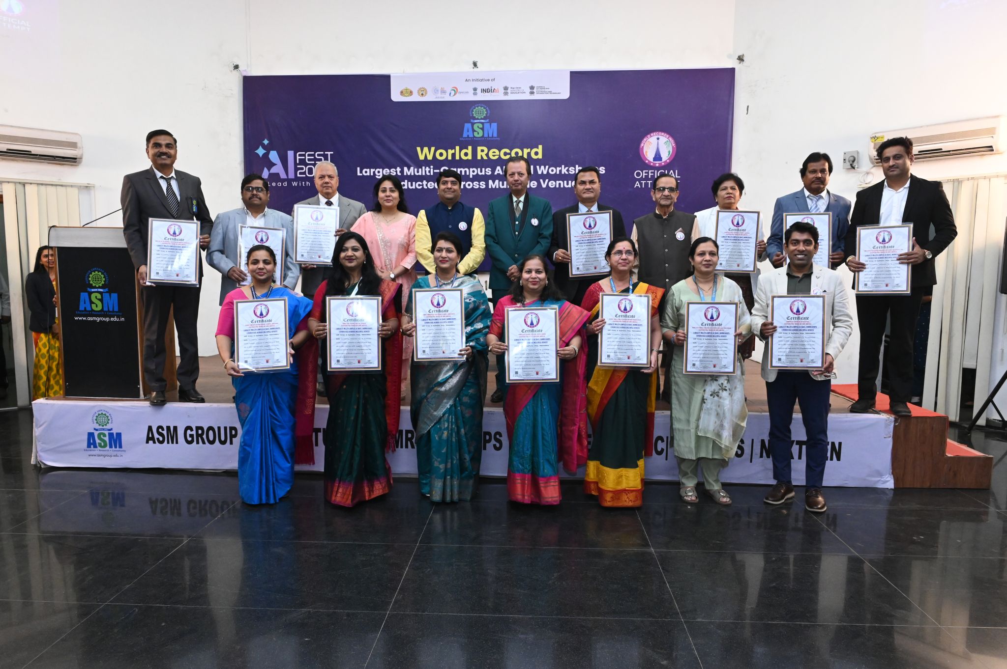ASM Group of Institutes Sets World Record for Largest Multi-Campus AI Skill Workshops Conducted Across Multiple Venues