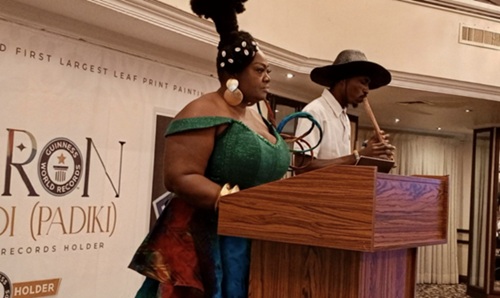  Ghanaian artist Sharon Dede Padi sets Guinness World Record with largest leaf print painting