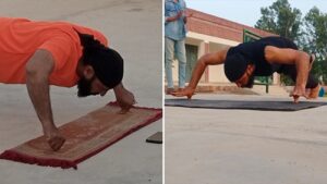 Pakistani Athlete Breaks His Own Thumb Push-Ups Record for the Third Time