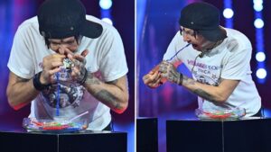 TV Audience Watches in Shock as Record Breaker Pulls Balloons Through Nose and Mouth
