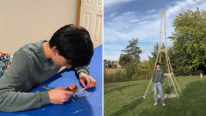 US Teen Builds 17-Foot Eiffel Tower Replica from Toothpicks