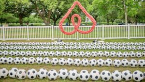 Airbnb Kicks Off World Cup Festivities in Houston with Record-Breaking Soccer Ball Line