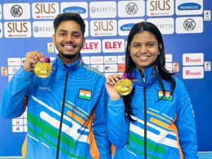 Shambhavi and Divyanshu Set Junior World Record to Win Mixed Team 10m Air Rifle Gold
